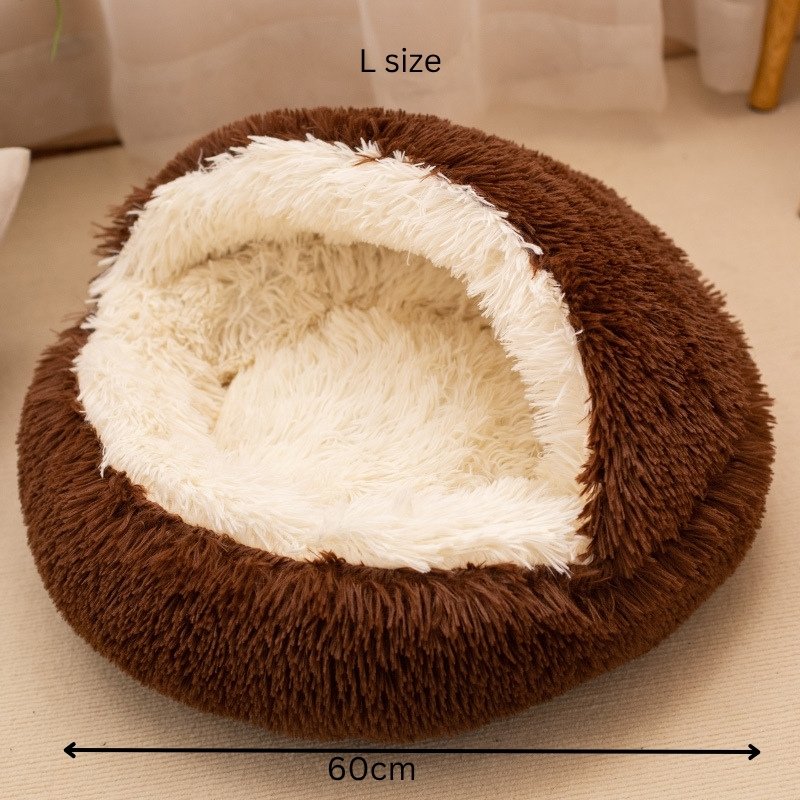Premium Fluffy Plush Shell Pet Bed - The Fur Hub