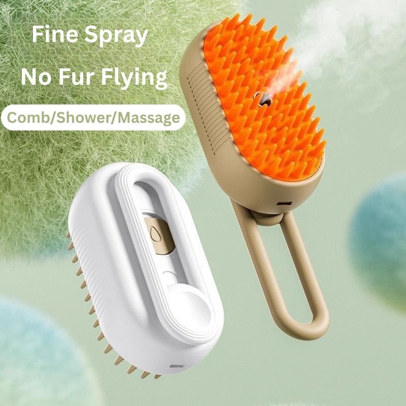 3-in-1 Pet Grooming Steamer Brush – Detangle, Clean & Smooth Your Pet’s Coat THEFURHUB - The Fur Hub