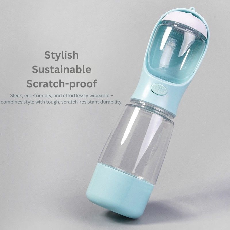 3-in-1 Pet Water Bottle with Bowl & Waste Bag Holder – Portable & Leak-Proof for Dogs & Cats - The Fur Hub