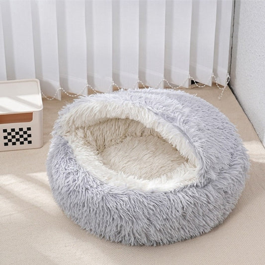 Premium Fluffy Plush Shell Pet Bed - The Fur Hub