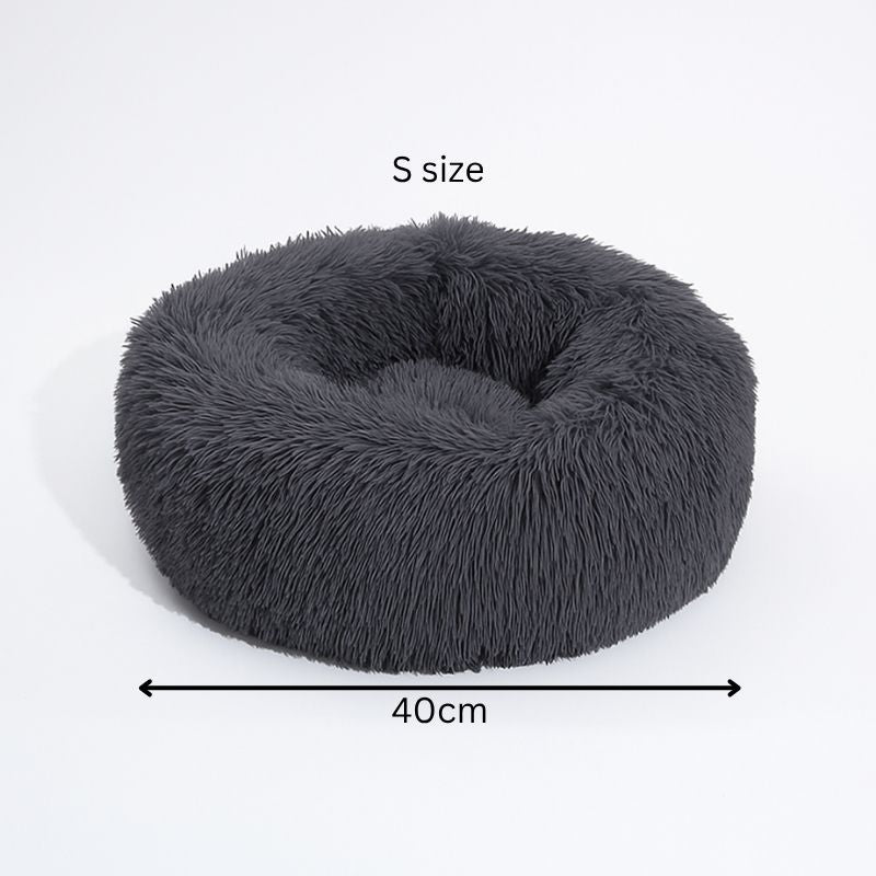Premium Fluffy Plush Donut Pet Bed - The Fur Hub