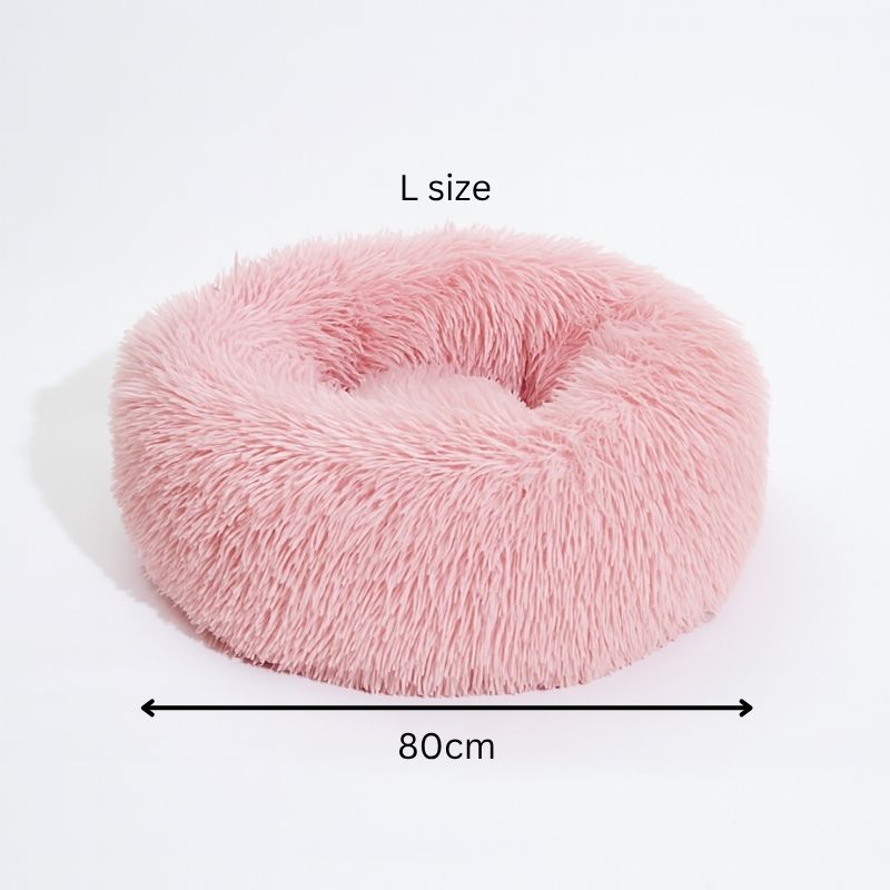 Premium Fluffy Plush Donut Pet Bed - The Fur Hub