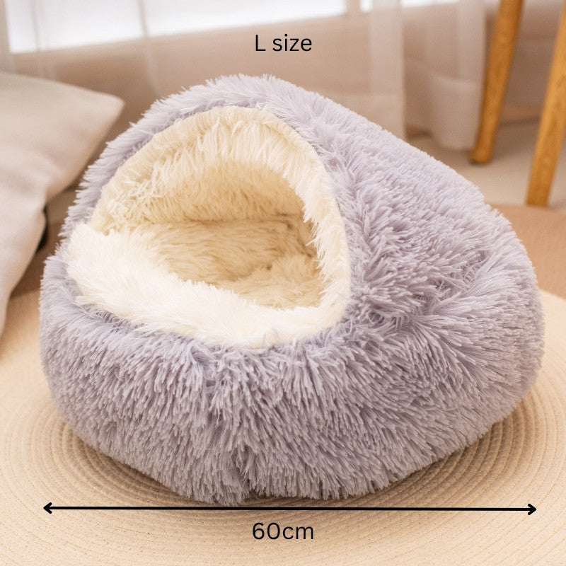 Premium Fluffy Plush Shell Pet Bed - The Fur Hub