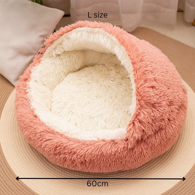 Premium Fluffy Plush Shell Pet Bed - The Fur Hub